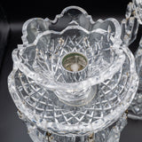 Waterford Crystal Lismore Candelabra Luster Pair w/ Prisms 10"
