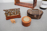Asian and Indian Carved Lot of Items Including Book Holder Lot of 7