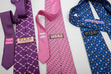 Thomas Pinks Silk Ties Lot of 3 Featuring: Tortoise and Hare, Flamingo, and Bees