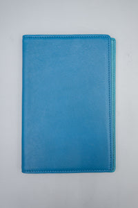 “One Odd Bird” Deep Blue Waterfall Leather Passport Cover