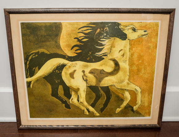 Millard Sheets (1907-1989) “Free Spirits” Horses Signed Lithograph