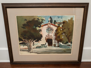 Don O’Neill (1924-2007) Watercolor of Mission