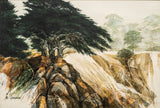 Gerald Brommer “Three Trees/Carmel” Watercolor