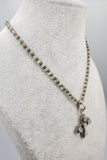 Labradorite and Sterling Silver Cross Necklace