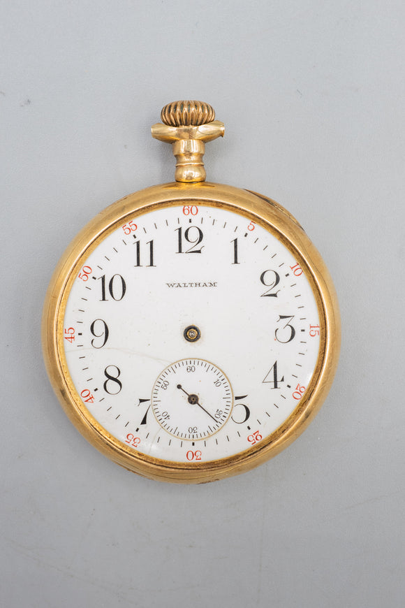 Antique 14K Gold Waltham Pocket Watch As Is