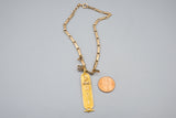 14K Gold Necklace and Egyptian Pendant