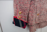 Chanel Boutique Three Piece Red Suit Size 44