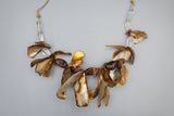 Agate, Shell, and Clear Quartz Necklace