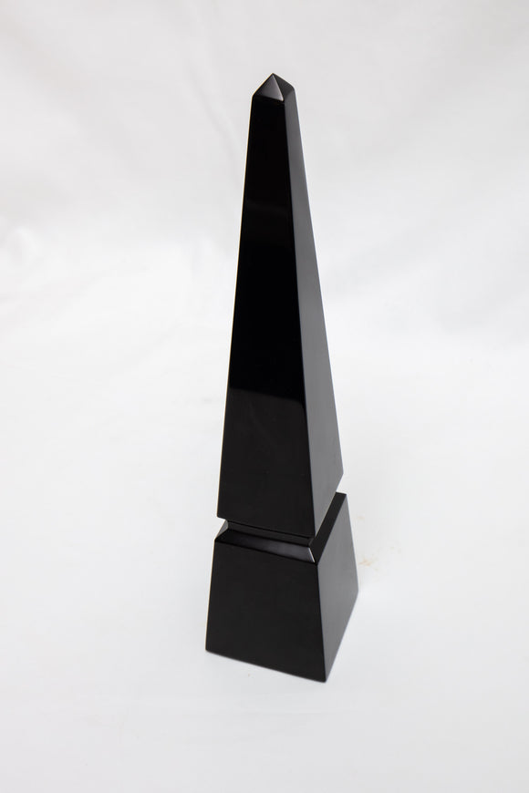 Baccarat Crystal France Black Obelisk READ