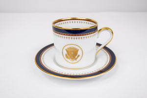 Presidential Ronald Reagan White House China Service Fitz Floyd Demitasse Cup & Saucer